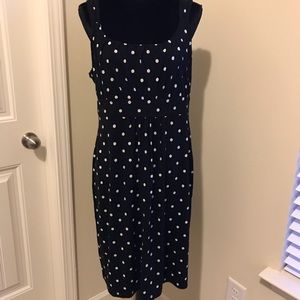 Ann Taylor Black and White Polka Dot Tank Dress